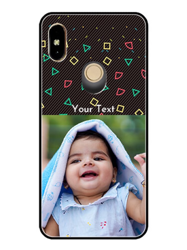 Custom Redmi Y2 Custom Glass Phone Case  - with confetti birthday design