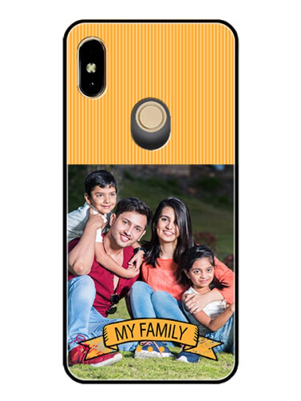 Custom Redmi Y2 Custom Glass Phone Case  - My Family Design