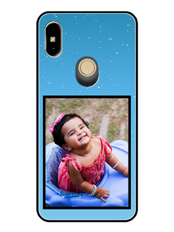 Custom Redmi Y2 Custom Glass Mobile Case  - Wave Pattern Colorful Design