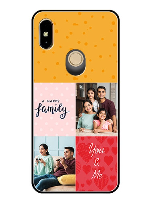 Custom Redmi Y2 Personalized Glass Phone Case  - Images with Quotes Design