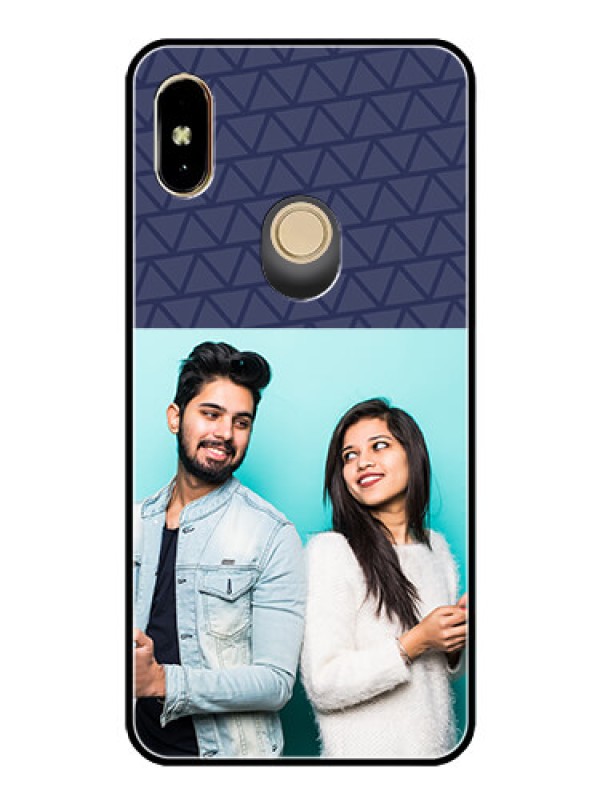 Custom Redmi Y2 Photo Printing on Glass Case  - with Best Friends Design  