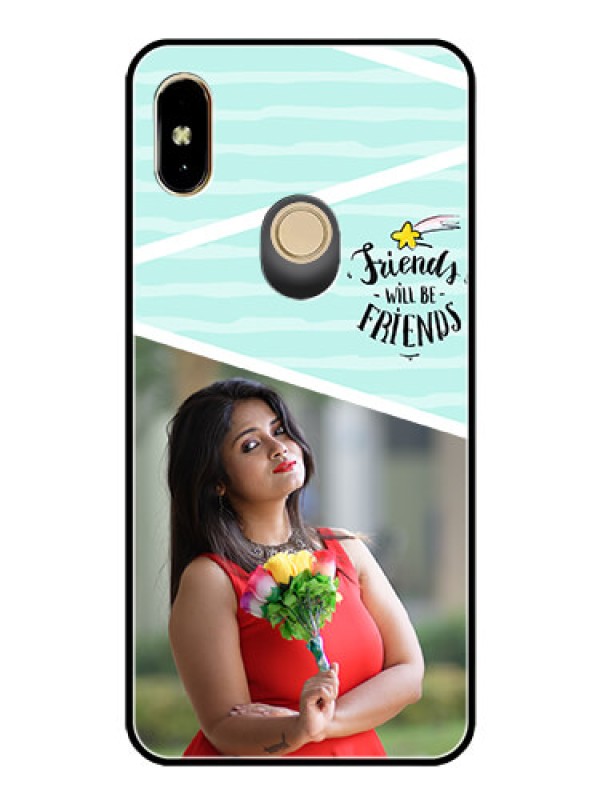 Custom Redmi Y2 Custom Glass Phone Case  - Friends Picture Icon Design