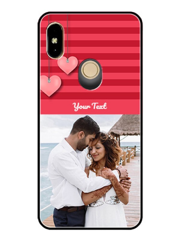 Custom Redmi Y2 Custom Glass Phone Case  - Valentines Day Design