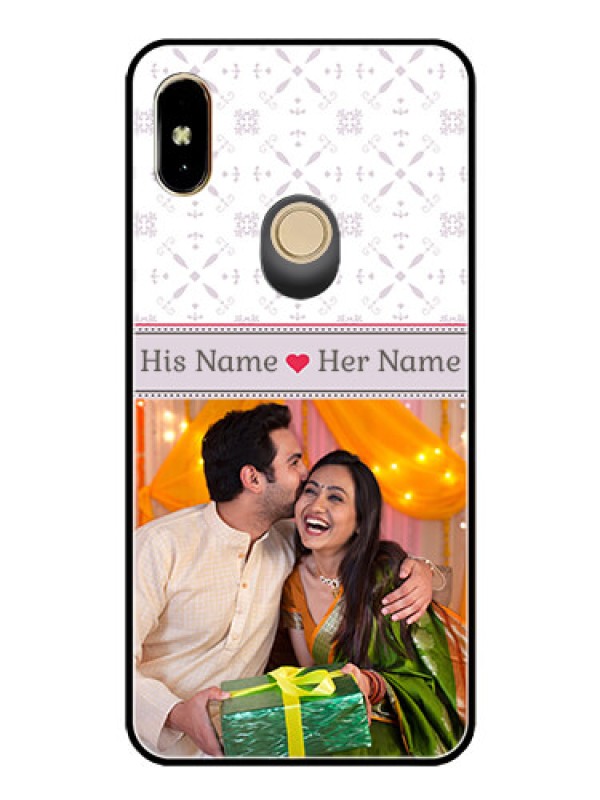 Custom Redmi Y2 Custom Glass Mobile Case  - with Photo and Ethnic Design
