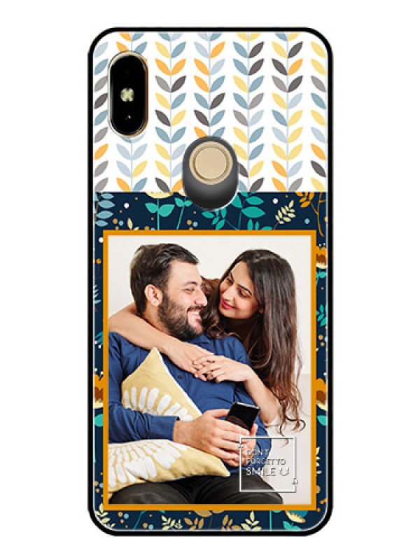 Custom Redmi Y2 Custom Glass Mobile Case  - Pattern Design