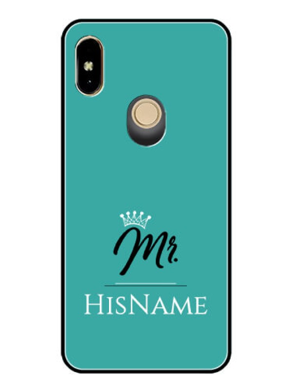 Custom Redmi Y2 Custom Glass Phone Case Mr with Name