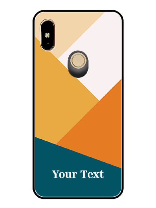 Custom Xiaomi Redmi Y2 Personalized Glass Phone Case - Stacked Multi-colour Design