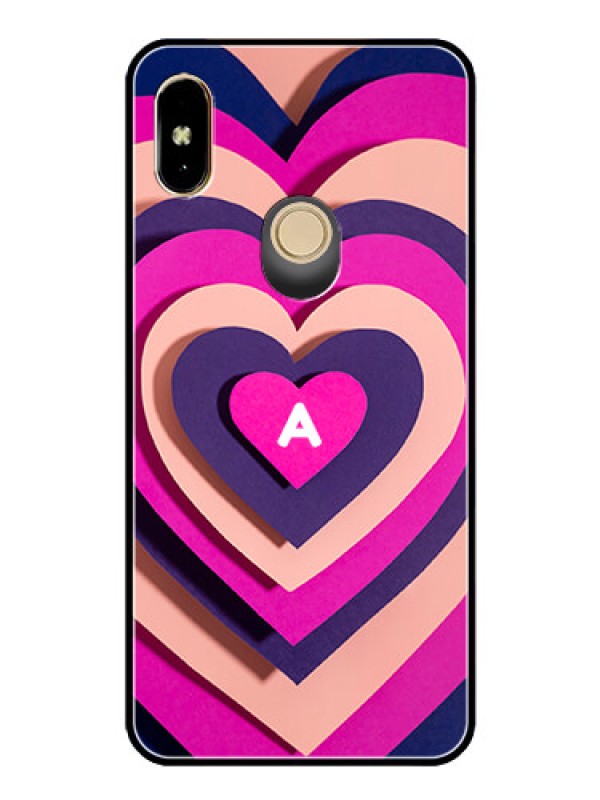Custom Xiaomi Redmi Y2 Custom Glass Mobile Case - Cute Heart Pattern Design