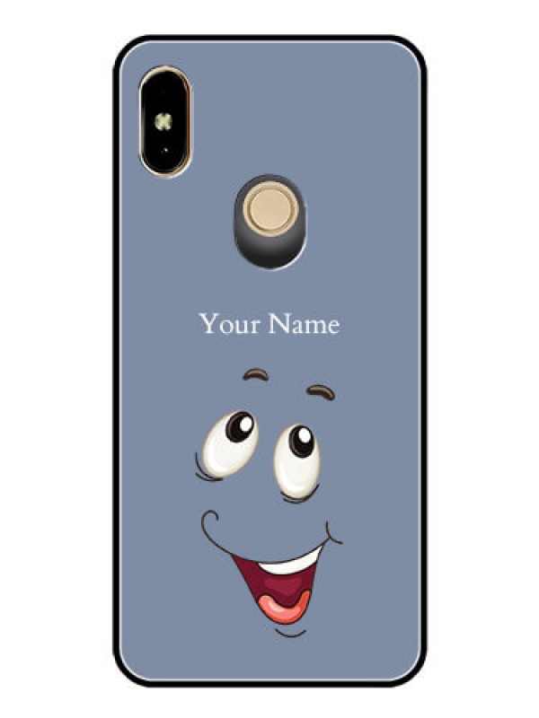 Custom Xiaomi Redmi Y2 Photo Printing on Glass Case - Laughing Cartoon Face Design
