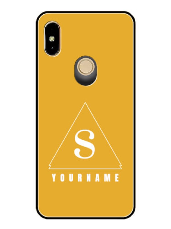 Custom Xiaomi Redmi Y2 Personalized Glass Phone Case - simple triangle Design