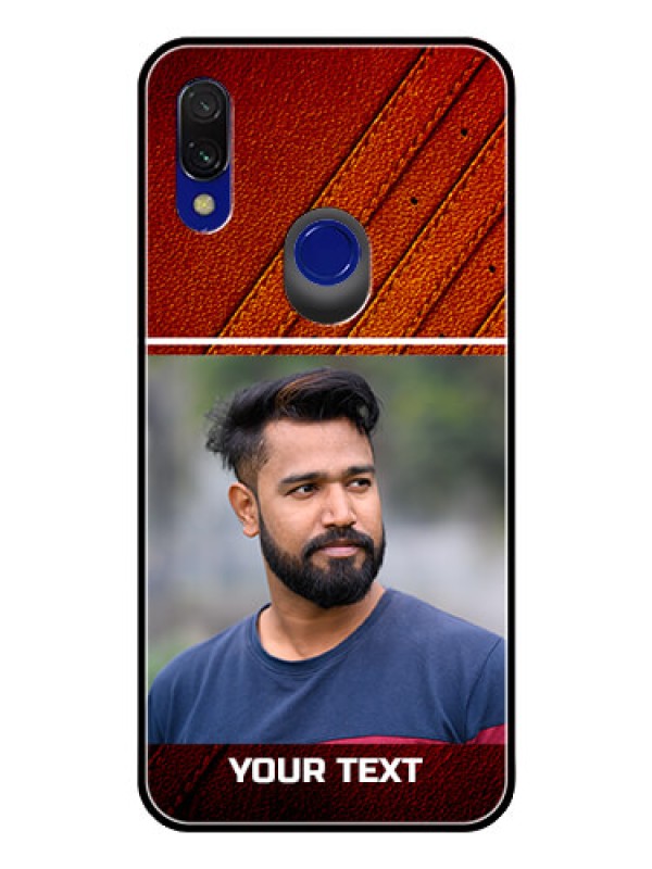 Custom Redmi Y3 Personalized Glass Phone Case  - Leather Phone Case Design