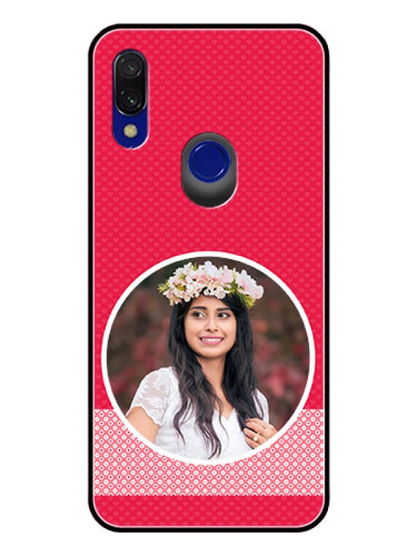 Custom Redmi Y3 Personalised Glass Phone Case  - Pink Pattern Design