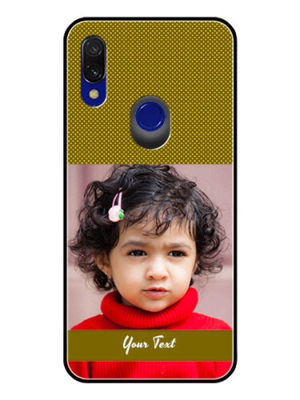 Custom Redmi Y3 Custom Glass Phone Case  - Simple Green Color Design