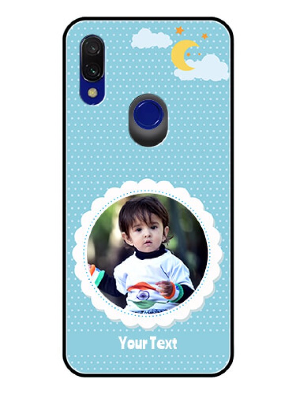 Custom Redmi Y3 Personalised Glass Phone Case  - Violet Pattern Design