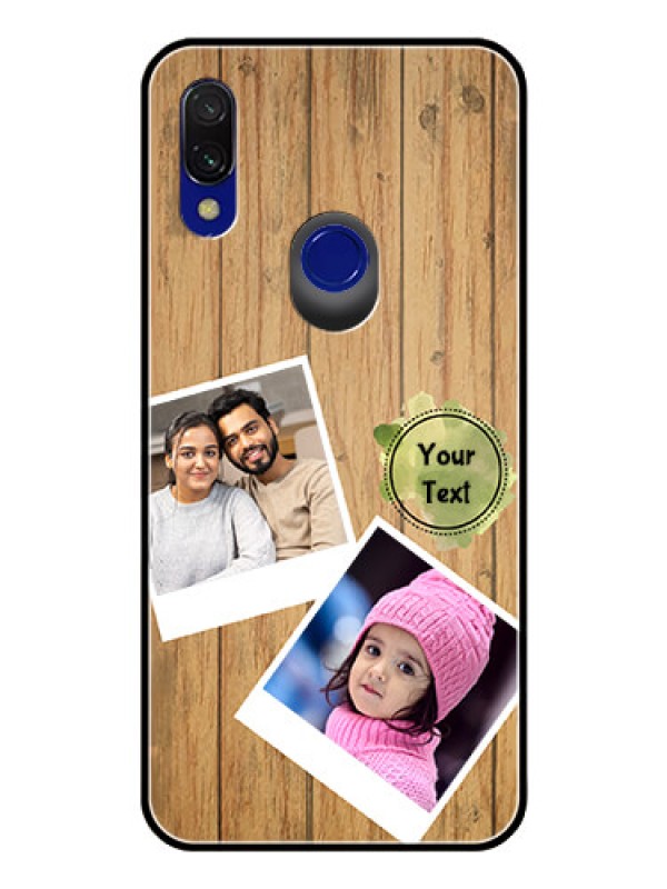 Custom Redmi Y3 Custom Glass Phone Case  - Wooden Texture Design