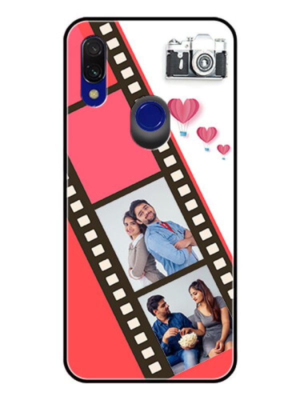 Custom Redmi Y3 Personalized Glass Phone Case  - 3 Image Holder with Film Reel