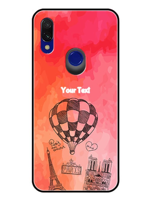 Custom Redmi Y3 Custom Glass Phone Case  - Paris Theme Design