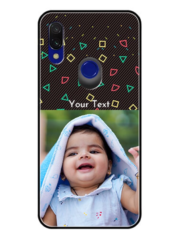 Custom Redmi Y3 Custom Glass Phone Case  - with confetti birthday design