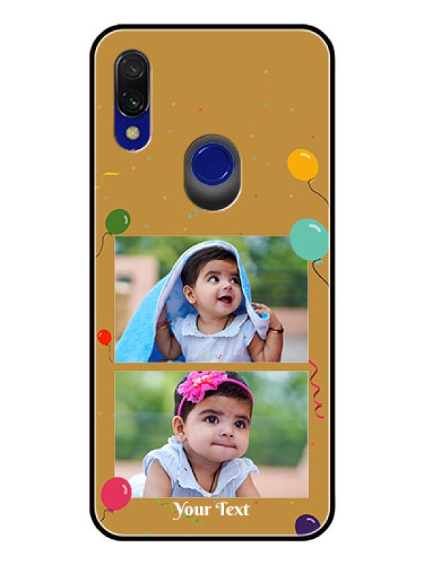 Custom Redmi Y3 Personalized Glass Phone Case  - Image Holder with Birthday Celebrations Design