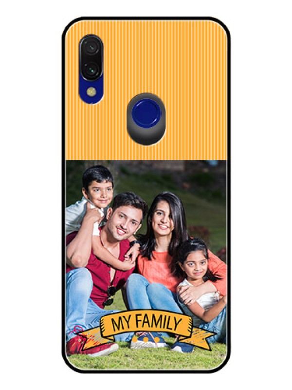 Custom Redmi Y3 Custom Glass Phone Case  - My Family Design
