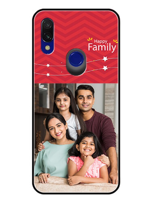Custom Redmi Y3 Personalized Glass Phone Case  - Happy Family Design