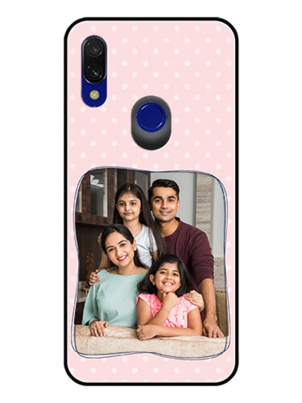 Custom Redmi Y3 Custom Glass Phone Case  - Family with Dots Design