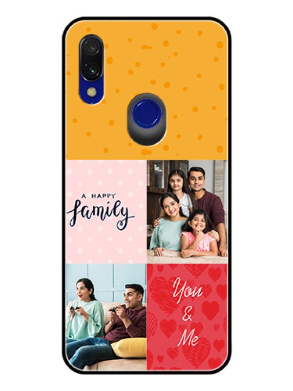 Custom Redmi Y3 Personalized Glass Phone Case  - Images with Quotes Design