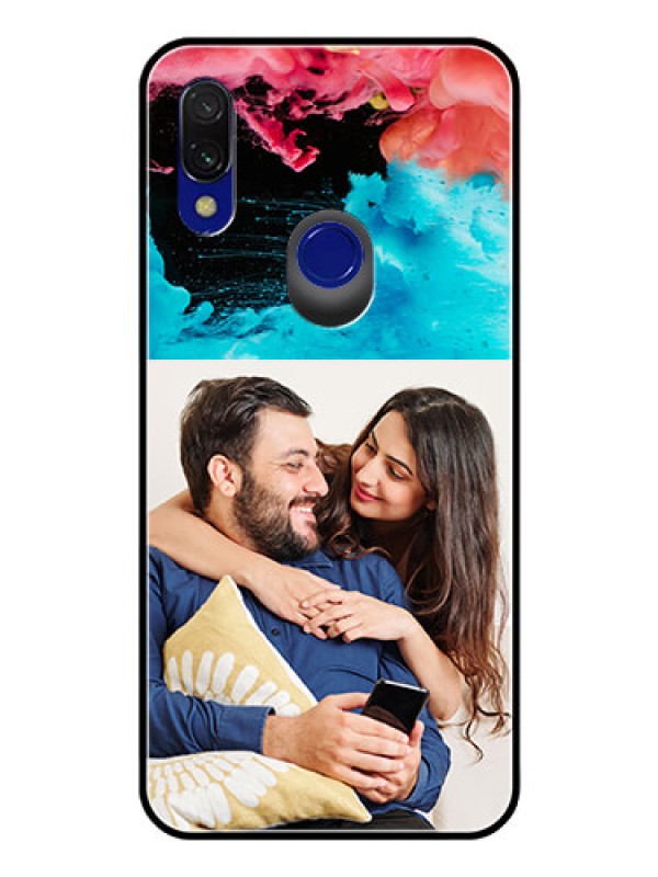 Custom Redmi Y3 Custom Glass Mobile Case  - Quote with Acrylic Painting Design