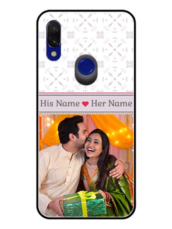 Custom Redmi Y3 Custom Glass Mobile Case  - with Photo and Ethnic Design