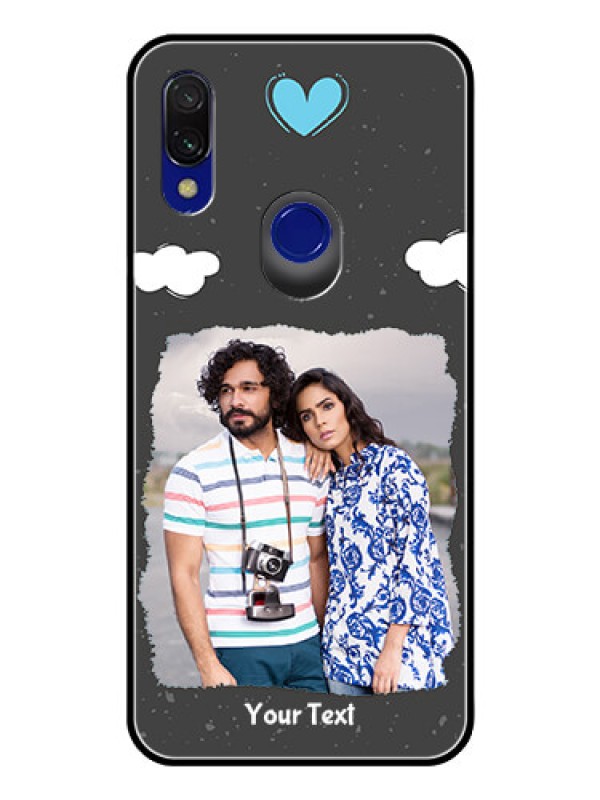 Custom Redmi Y3 Custom Glass Phone Case  - Splashes with love doodles Design
