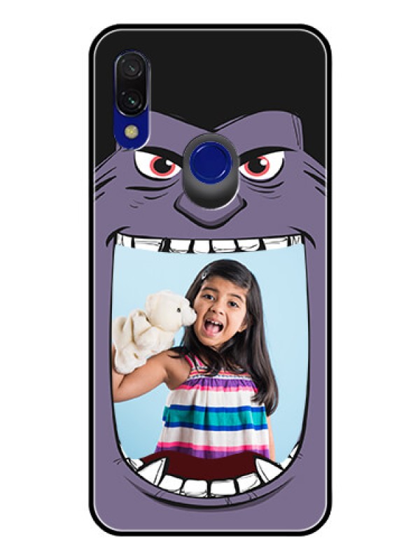 Custom Redmi Y3 Custom Glass Phone Case  - Angry Monster Design