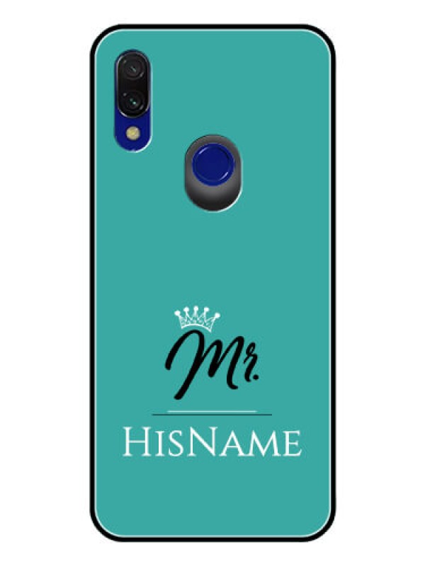 Custom Redmi Y3 Custom Glass Phone Case Mr with Name