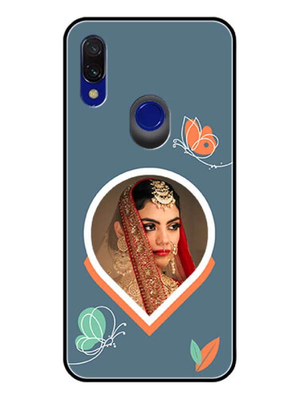 Custom Xiaomi Redmi Y3 Custom Glass Mobile Case - Droplet Butterflies Design