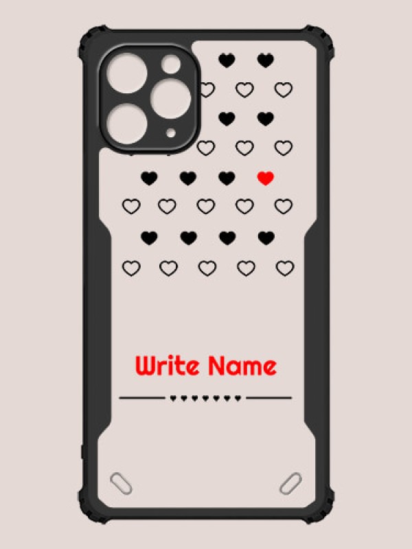 Custom iPhone 11 Pro Custom Hybrid Mobile Phone Case With Heart Themed Design