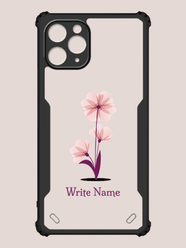 Custom iPhone 11 Pro Custom Hybrid Mobile Phone Case With Flower Design