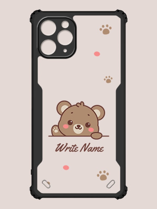 Custom iPhone 11 Pro Custom Hybrid Mobile Phone Case With Cute Bear Cub Design