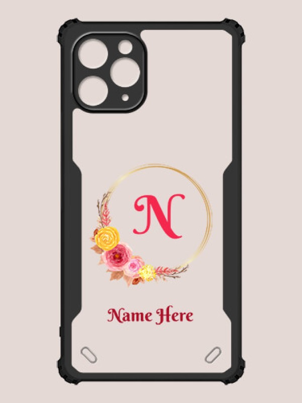 Custom iPhone 11 Pro Custom Hybrid Mobile Phone Case With Wreath Themed Design
