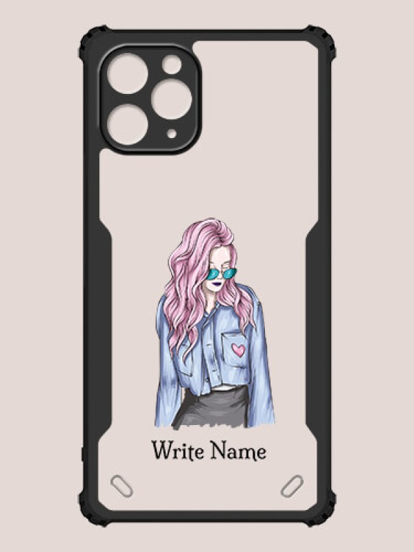 Custom iPhone 11 Pro Custom Hybrid Mobile Phone Case With Cool Girl Design