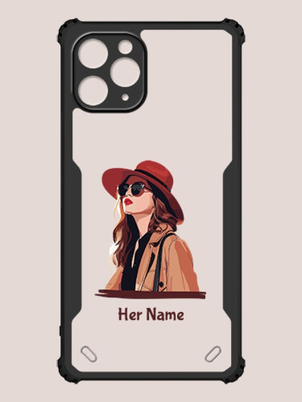 Custom iPhone 11 Pro Custom Hybrid Mobile Phone Case With Independent Woman Design