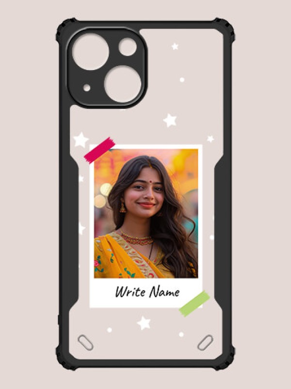 Custom iPhone 13 Mini Custom Hybrid Mobile Phone Case With Polaroid Picture Style Design