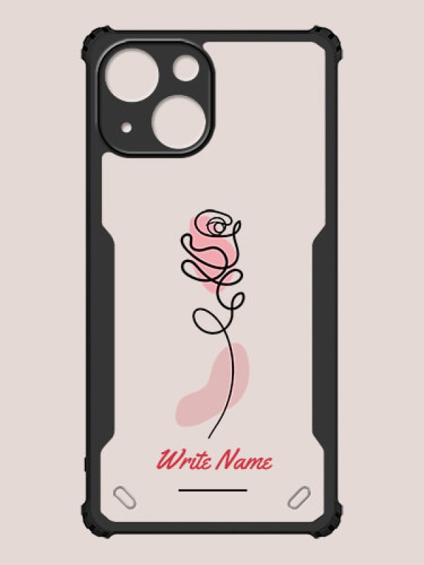 Custom iPhone 13 Mini Custom Hybrid Mobile Phone Case With Rose Flower Design