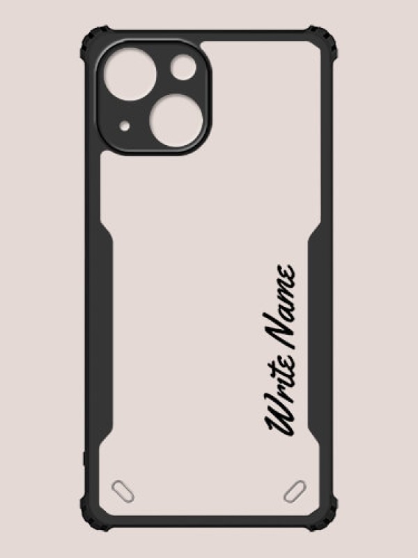 Custom iPhone 13 Mini Custom Hybrid Mobile Phone Case With Simple Text Design