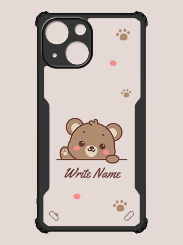 Custom iPhone 13 Mini Custom Hybrid Mobile Phone Case With Cute Bear Cub Design