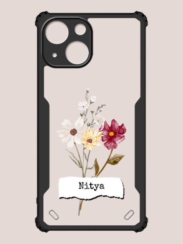 Custom iPhone 13 Mini Custom Hybrid Mobile Phone Case With Beautiful Flowers Design