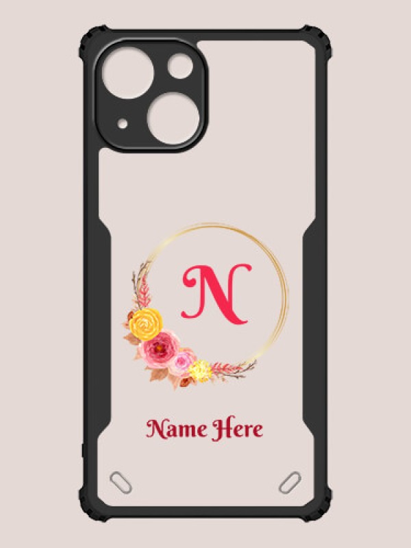 Custom iPhone 13 Mini Custom Hybrid Mobile Phone Case With Wreath Themed Design