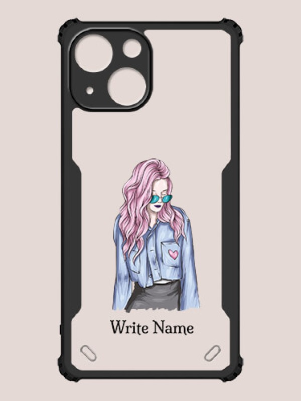 Custom iPhone 13 Mini Custom Hybrid Mobile Phone Case With Cool Girl Design