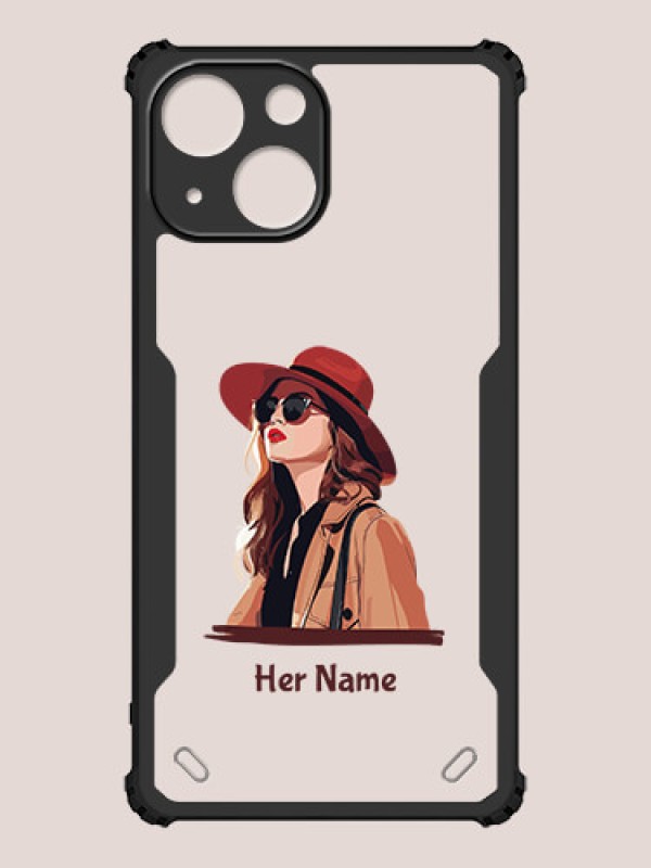 Custom iPhone 13 Mini Custom Hybrid Mobile Phone Case With Independent Woman Design