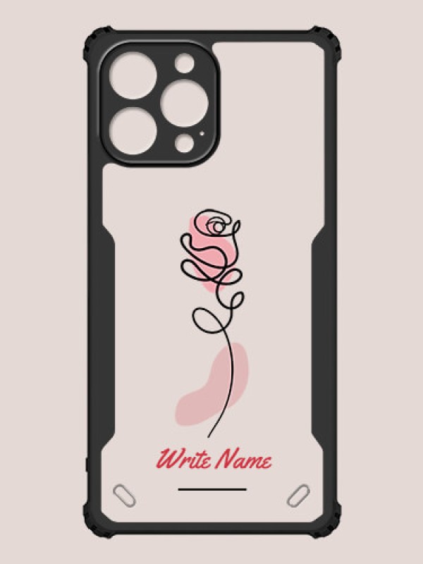 Custom iPhone 13 Pro Max Custom Hybrid Mobile Phone Case With Rose Flower Design