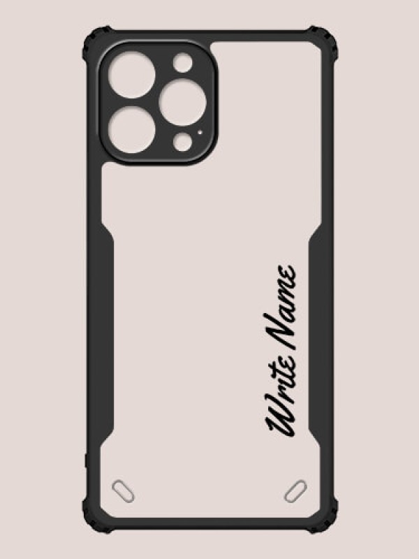Custom iPhone 13 Pro Max Custom Hybrid Mobile Phone Case With Simple Text Design