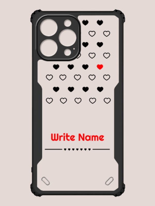 Custom iPhone 13 Pro Max Custom Hybrid Mobile Phone Case With Heart Themed Design